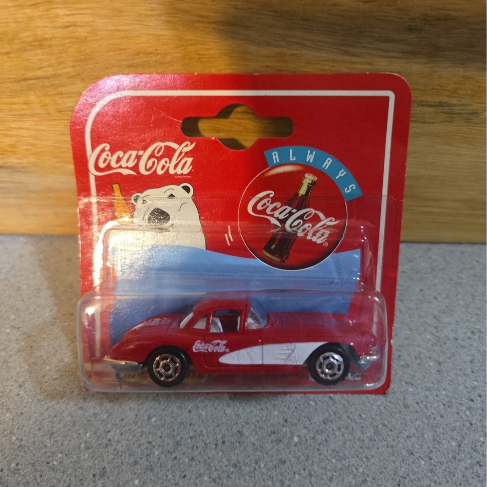 1997 Majorette Coca-Cola 1958 Corvette 200 Series Diecast Car Sealed